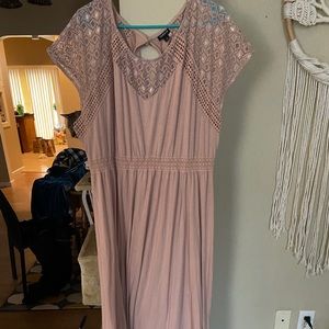 Maxi Length Dress with Detailing